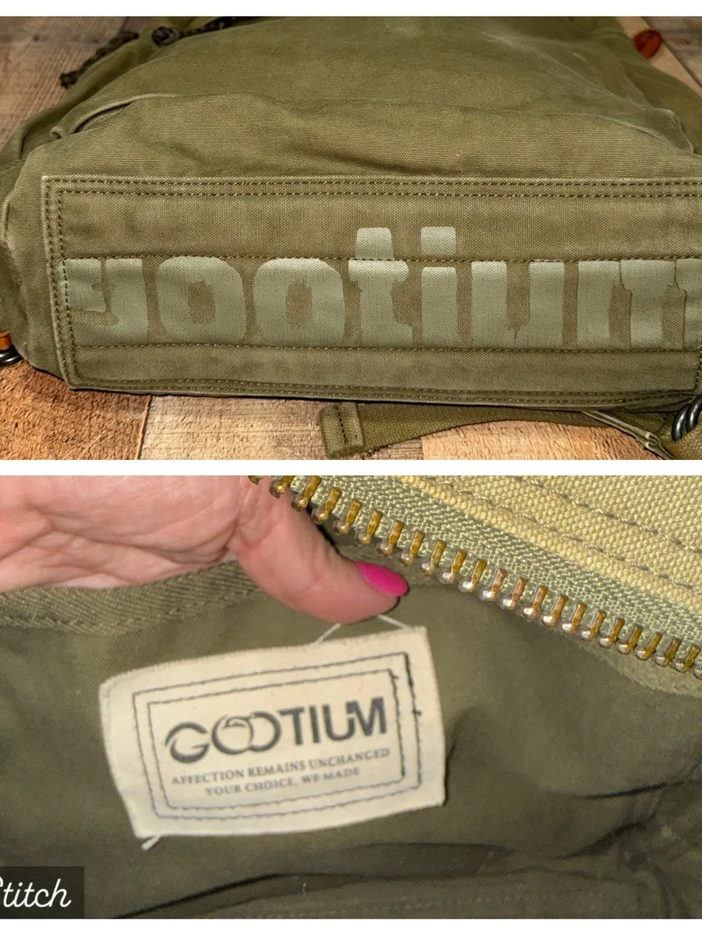 Gootium Backpack Army Green  The Gootium Canvas Backpack in Army Green
